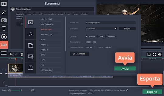 Scegliere il formato appropriato Scoprite un software facile da usare per stabilizzare video