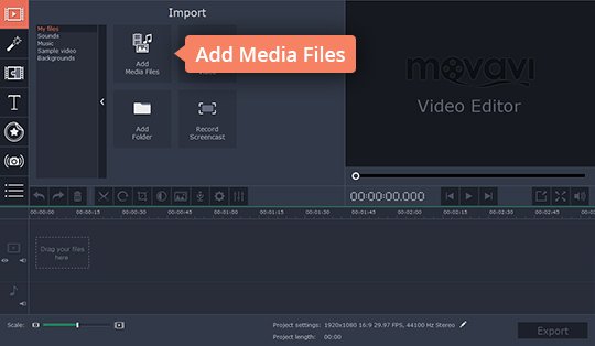 Add a video to the timeline Add a movie to the video zoomer