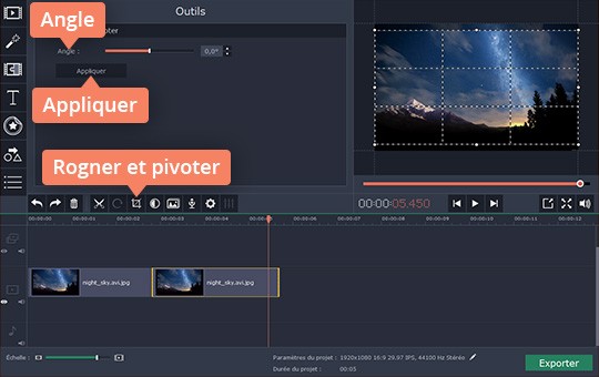 Faites pivoter votre vidéo avec Movavi Video Editor