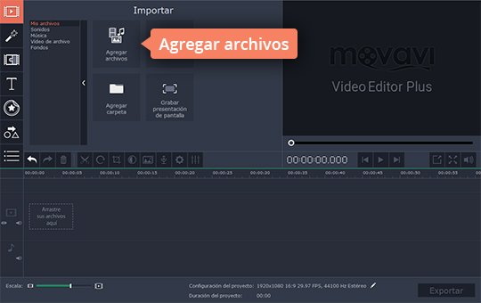 Adjuntar el vídeo para montar Haga el montaje de vídeos con el programa de Movavi
