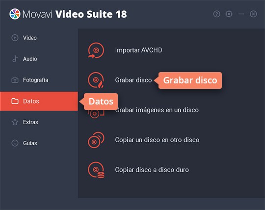 Añadir los archivos de vídeo Grabe su DVD fácilmente con el software de Movavi