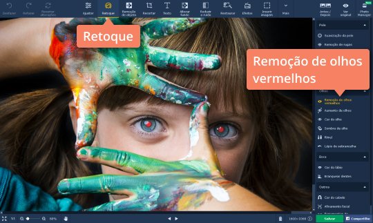 Usar a correção de olhos vermelhos Remova olhos vermelhos das fotos com o Movavi