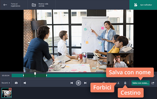Tagliare le sezioni inutili Scoprite come registrare una chiamata Skype con Movavi