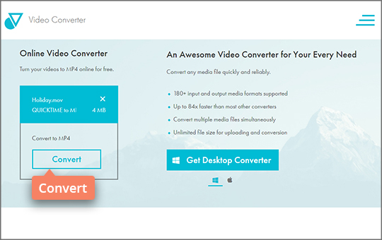 mov to mp4 converter online