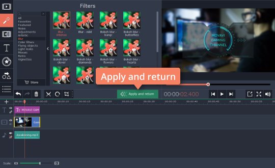 Exit the intro editing mode Click Apply and Return to exit the intro editing mode