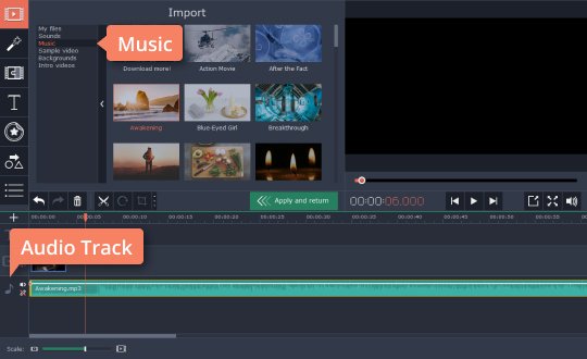 Upload the music Choose the music for your intro