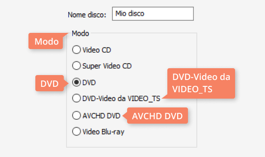 Impostare i parametri del disco Prova il programma per masterizzare DVD di Movavi