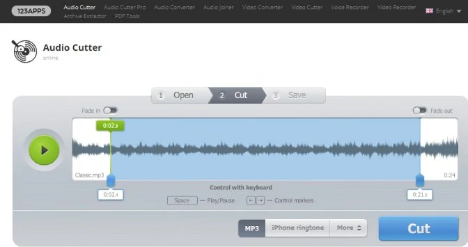 Cut mp3 online | 🍓Cut Audio file Online App