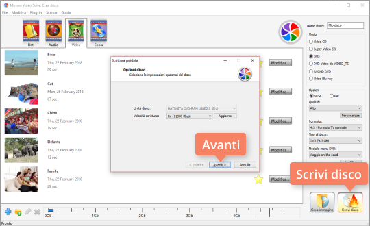 Avviare la scrittura su DVD Scopri come masterizzare DVD video con pochi clic