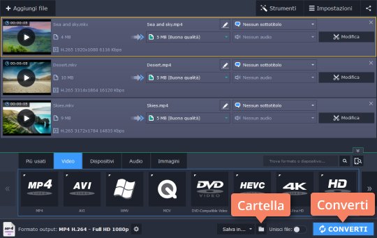 Avviare il processo di conversione Fai clic per convertire video in 4k