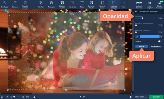 Combine dos imágenes en una o superponga una textura Agregar una superposición de imagen o textura con Movavi Photo Editor