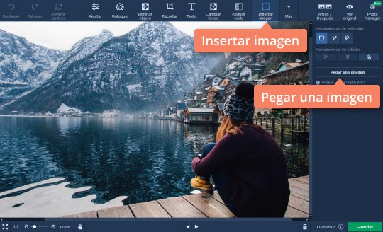 Ponga una foto sobre otra Usar la aplicación para superponer fotos de Movavi