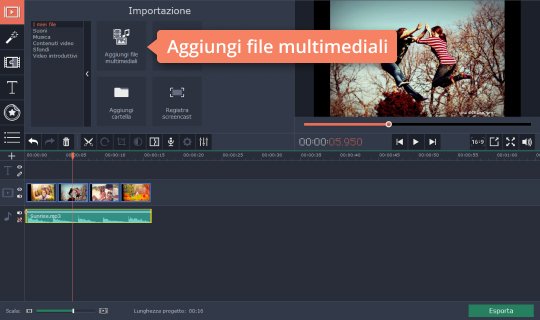 Aggiungere un file multimediale Installa il programma per modificare i video GoPro