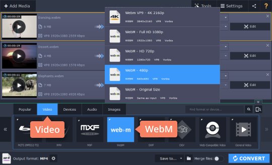 Step 3.1: How to compress a WebM file Step 3.1 - How to reduce the size of a WebM file