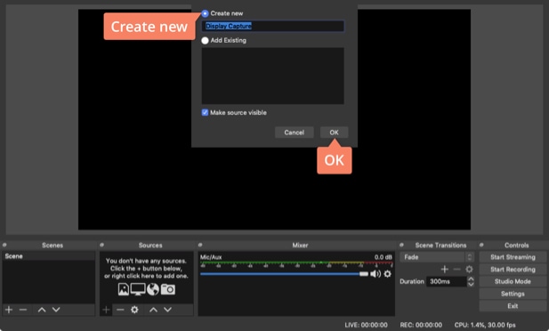obs screen recorder free try