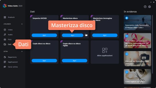 Aggiungere i file al software Scopri come masterizzare DVD video