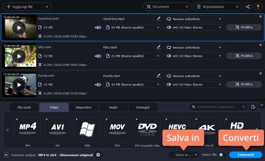 Salvare il video modificato Scopri come convertire M4V in MP4 con facilità