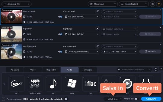 Salvare i file nella cartella Scoprite come trasformare file MP4 in MP3