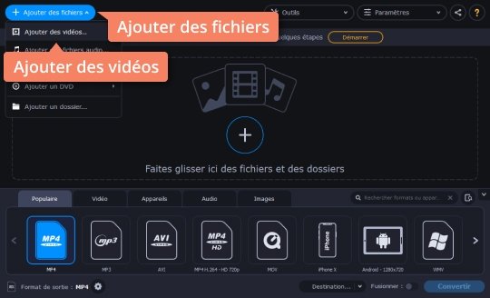 Ajouter des fichiers dans le programme Apprenez comment compresser une vidéo en un clic