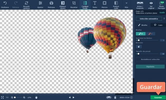 Guardar la foto en su ordenador Borre el fondo de una imagen rápidamente con el software de Movavi
