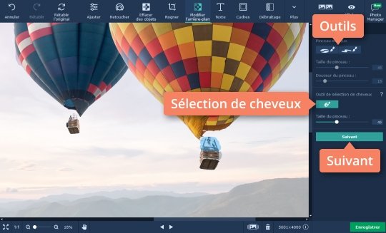 Changer le fond d'une photo et corriger le contour délicatement et automatiquement Comment changer le fond d'une photo en sauvegardant des détails importants - dans Movavi