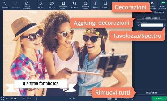 Aggiungrere decorazioni Scopri come creare immagini con scritte