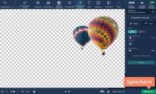 Bild-Hintergrund transparent machen – Movavi Photo Editor