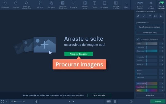 Adicionar uma imagem Use o programa para juntar fotos com o Movavi