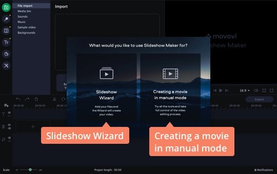 themes for movavi slideshow maker