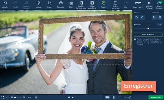 Enregistrez la photo modifiée Rotation d'une image avec le programme Movavi