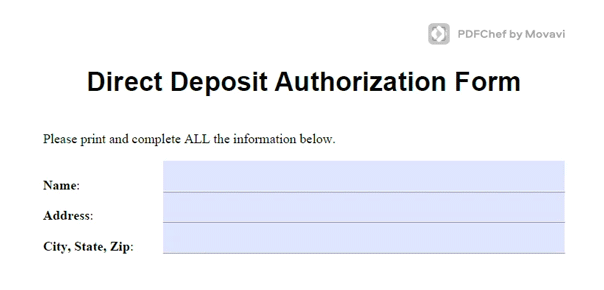 Direct Deposit Form How To Fill Out A Direct Deposit Form 4851